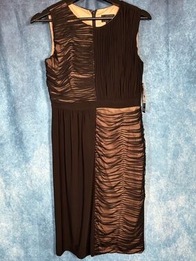 Adrianna Papell Ruched Black Cocktail Dress Size 4 – NWT
